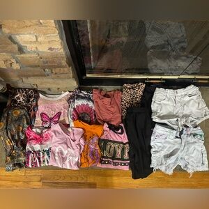 Colorful Graphic T-Shirts and Shorts Bundle